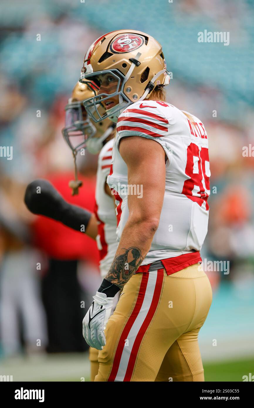 Miami Gardens, FL USA; San Francisco 49ers tight end George Kittle (85 ...