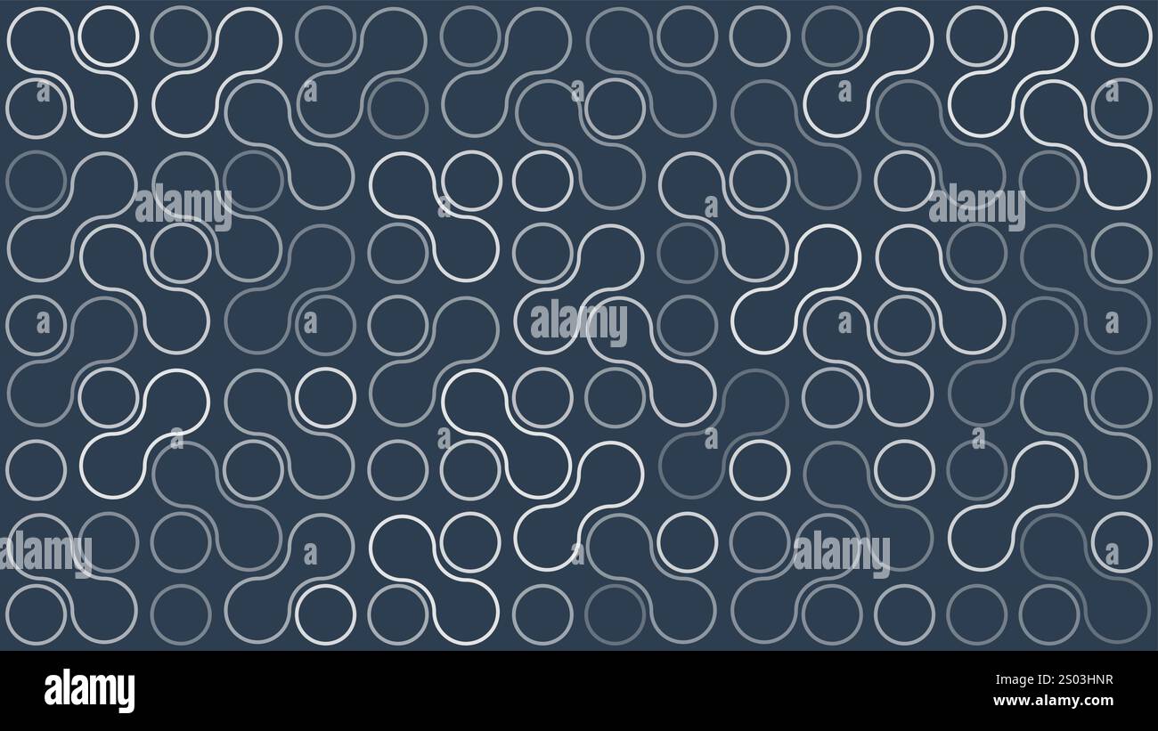 Abstract Geometric Mosaic Background Design, Dark Metaballs Pattern in Editable Vector Format Stock Vector