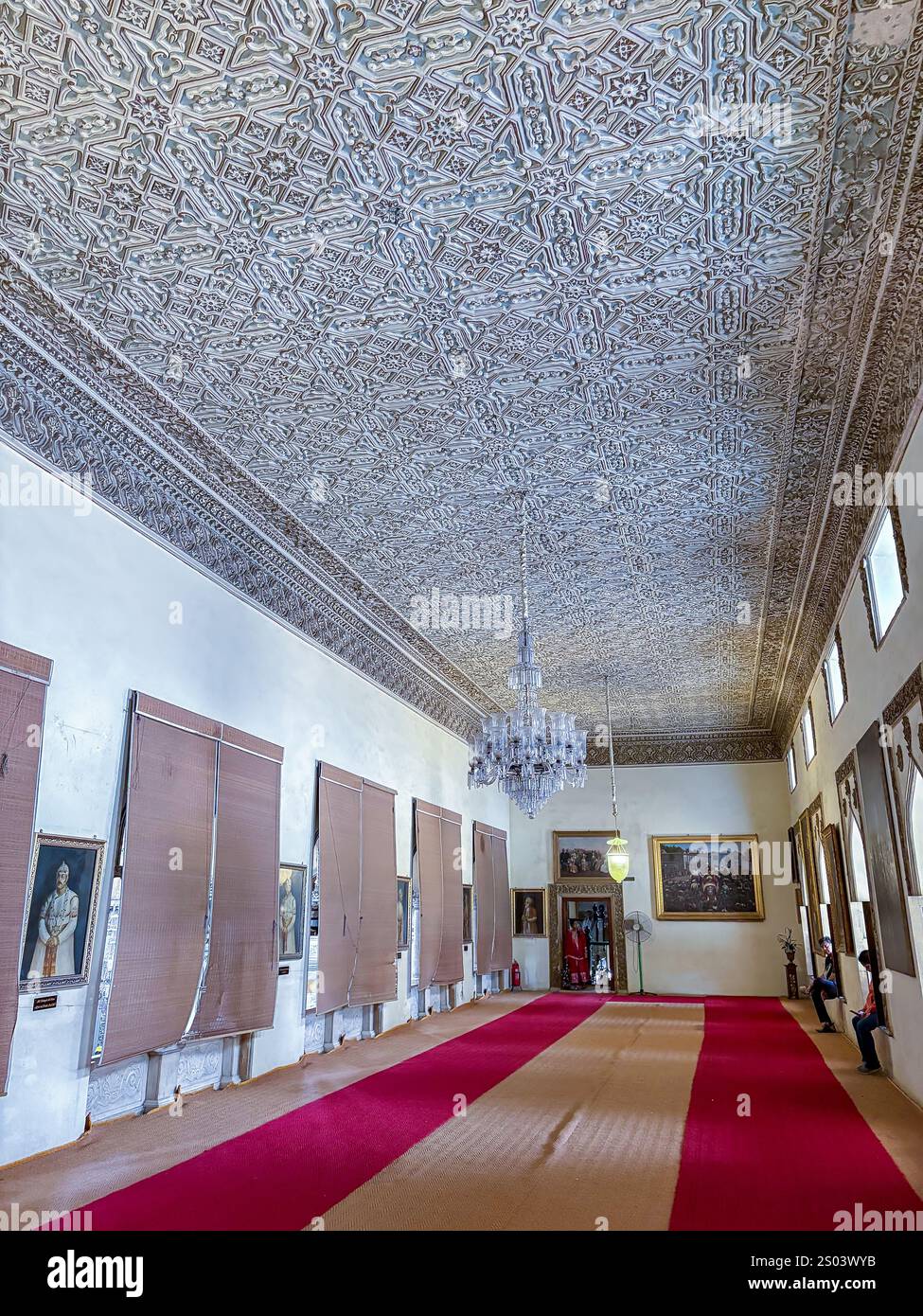 Hyderabad India 1st Dec 2024: the gallery in Darbar Hall of Chowmahalla ...