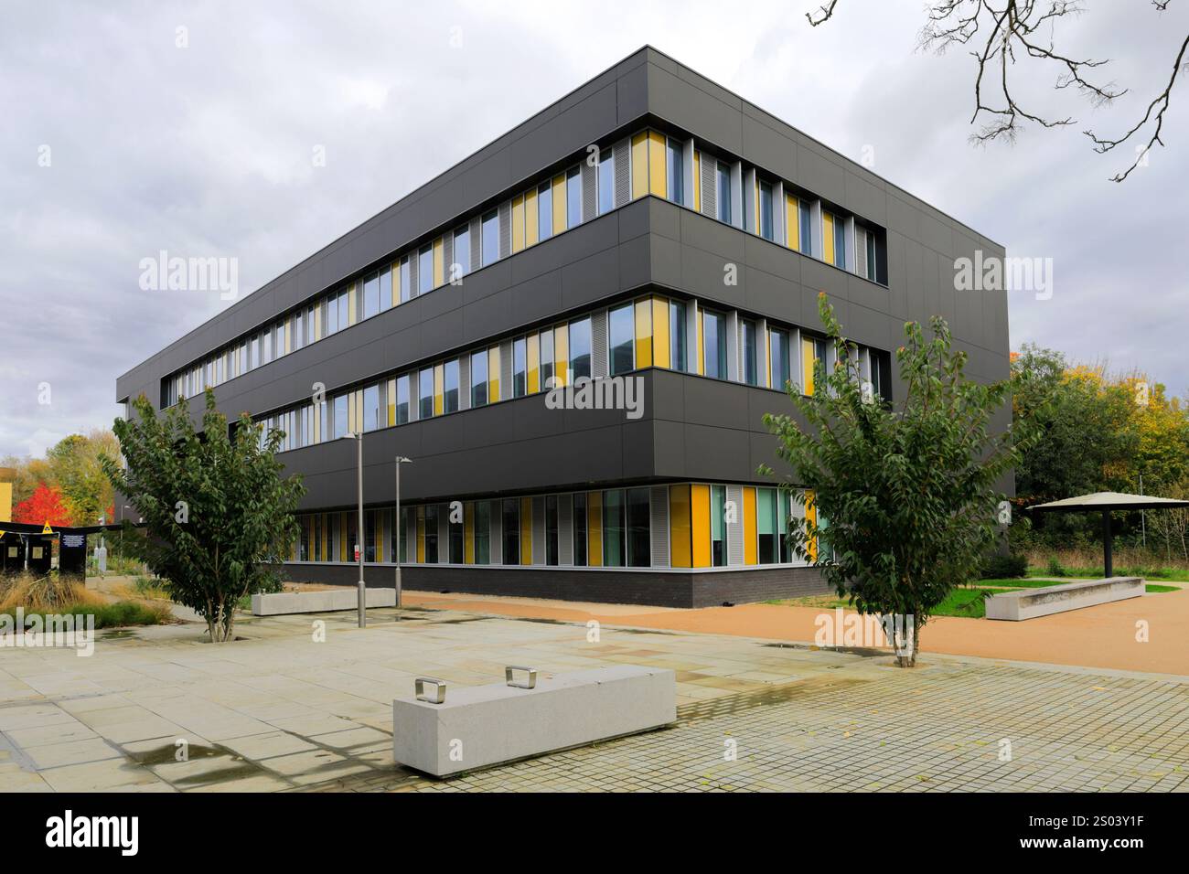 View of the Anglia Ruskin University,  Bishop's Road, Peterborough, Cambridgeshire; England; UK Stock Photo