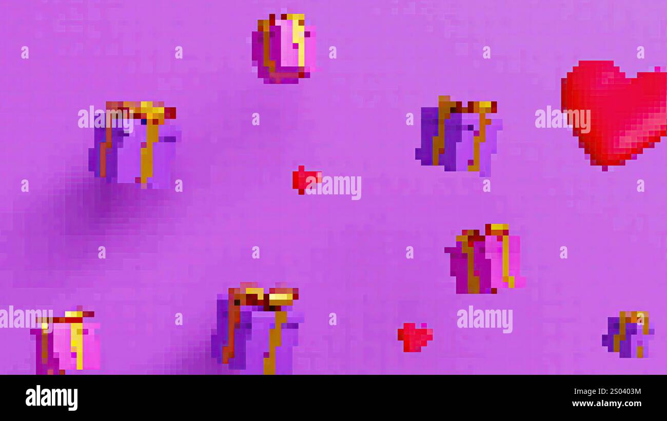 Holidays pixel art. Computer generated Stock Photo