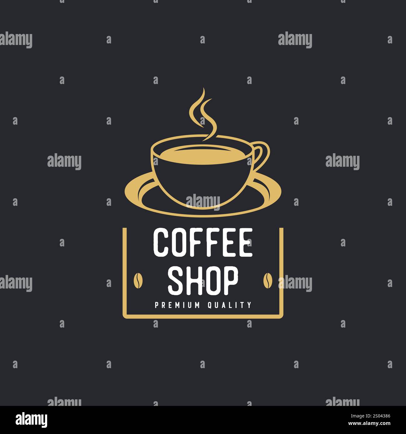 coffee shop logo design template Stock Vector