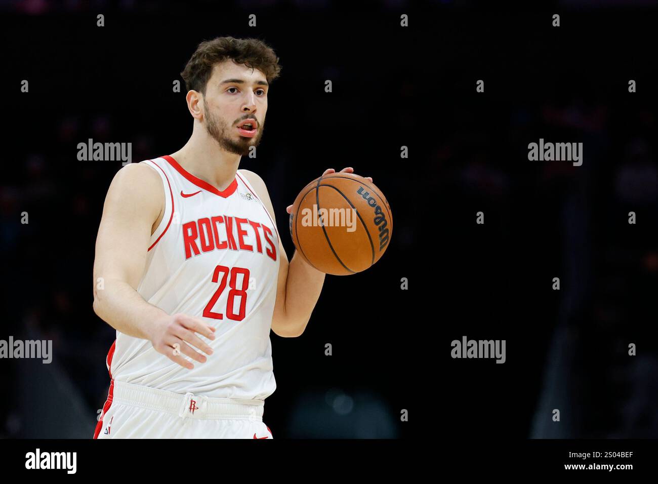 Redmon Rockets Houston Rockets center Alperen Sengun moves the ball during the first ...
