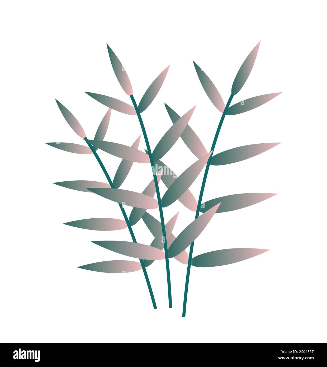 Gradient leaves concept. Green bright foliage. Tropical and exotic ...