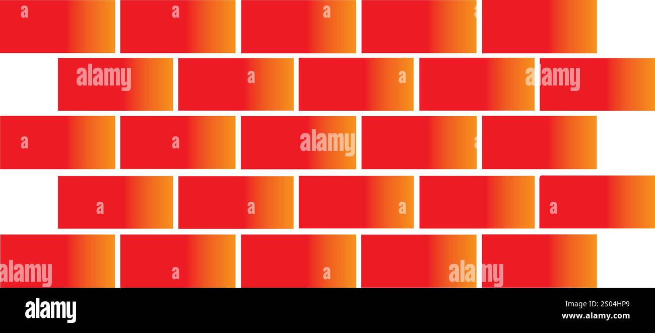 vector colorful brick wall drawing designs Stock Vector
