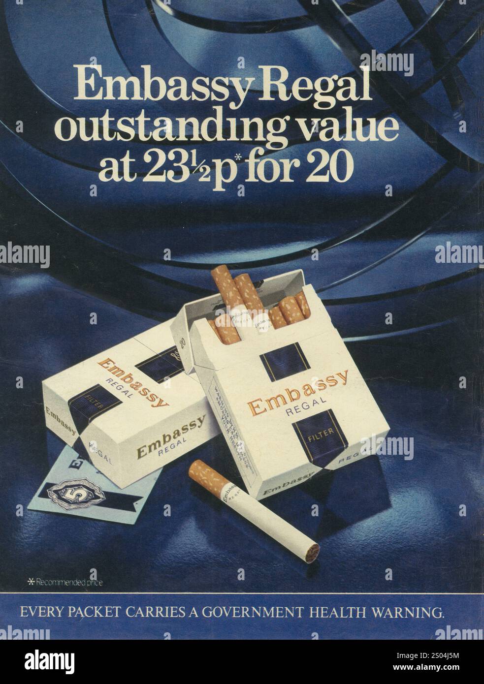 1973 UK Embassy Regal Cigarettes ad Stock Photo