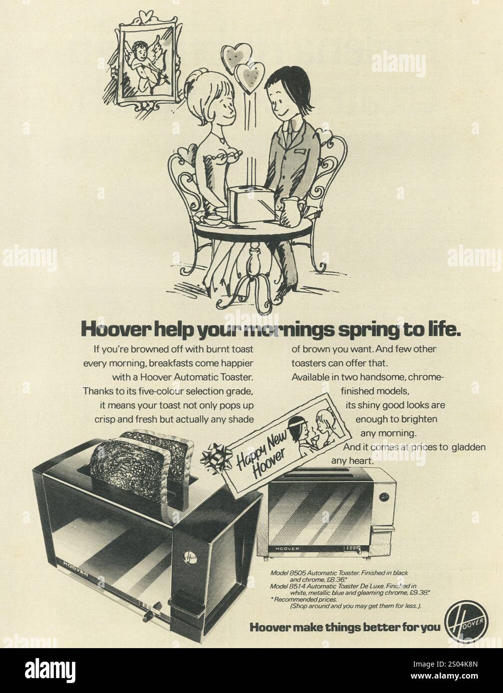 1973 UK Hoover automatic toaster ad Stock Photo - Alamy