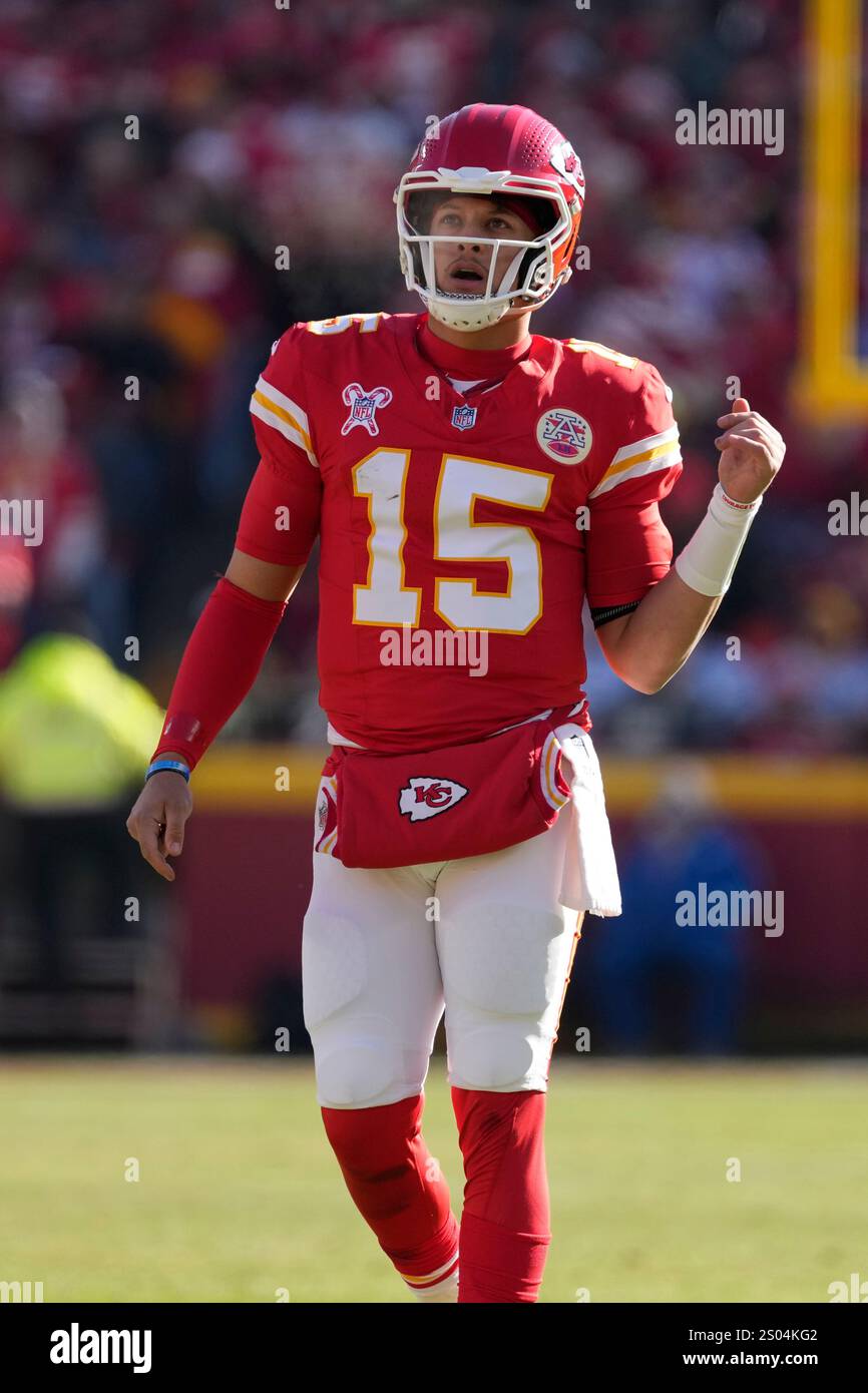 Kansas City Chiefs quarterback Patrick Mahomes is seen during an NFL