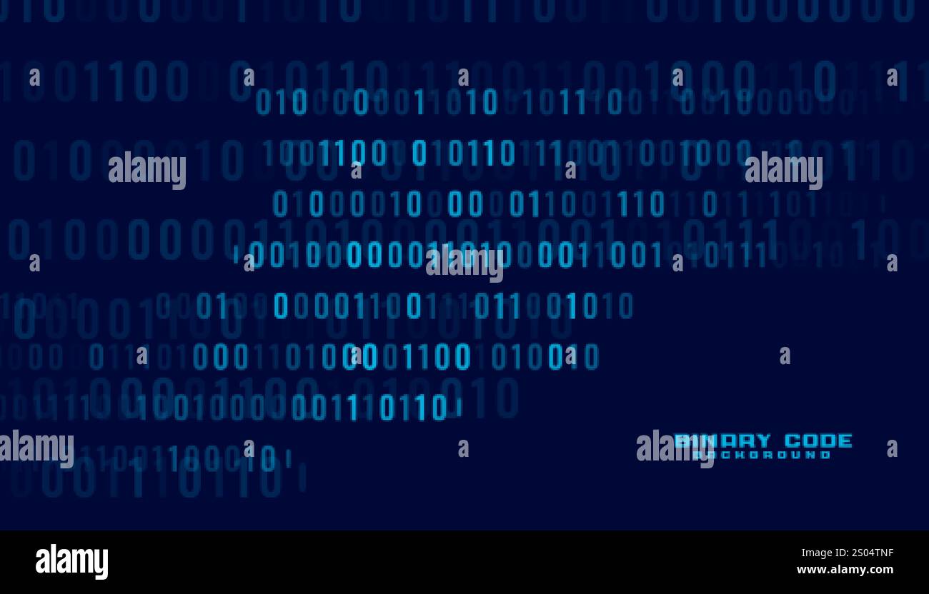 technology binary code digital data transfer background Stock Vector ...