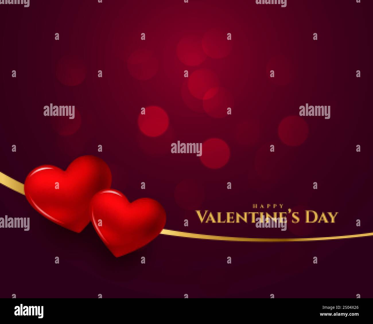 happy valentines day 3d heart background design Stock Vector Image ...