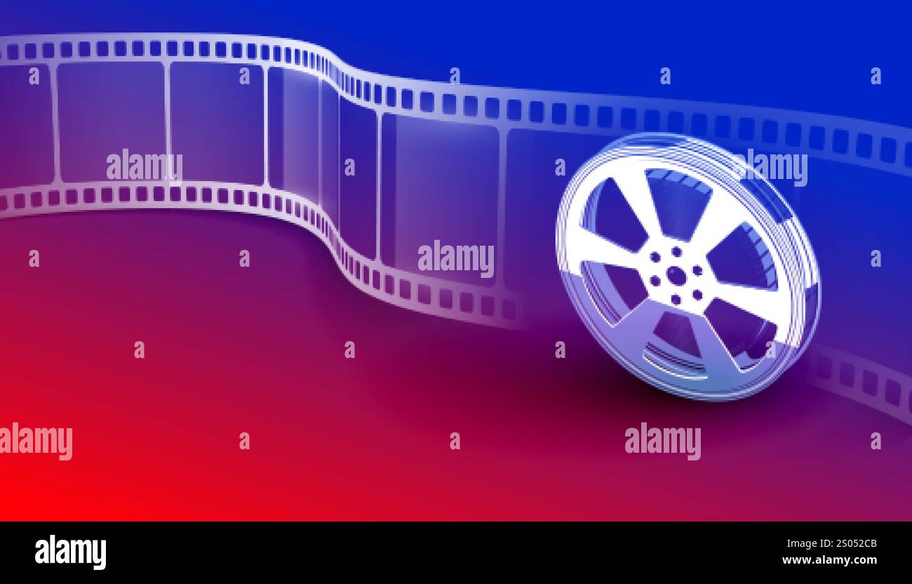 cinema movie film strip vibrant background Stock Vector Image & Art - Alamy