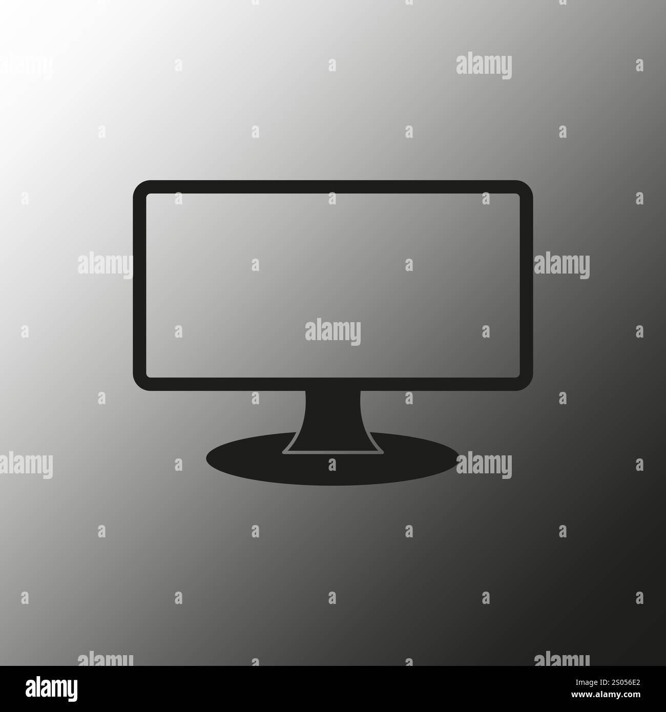 Monitor icon. Digital screen symbol. Modern flat display. Vector ...