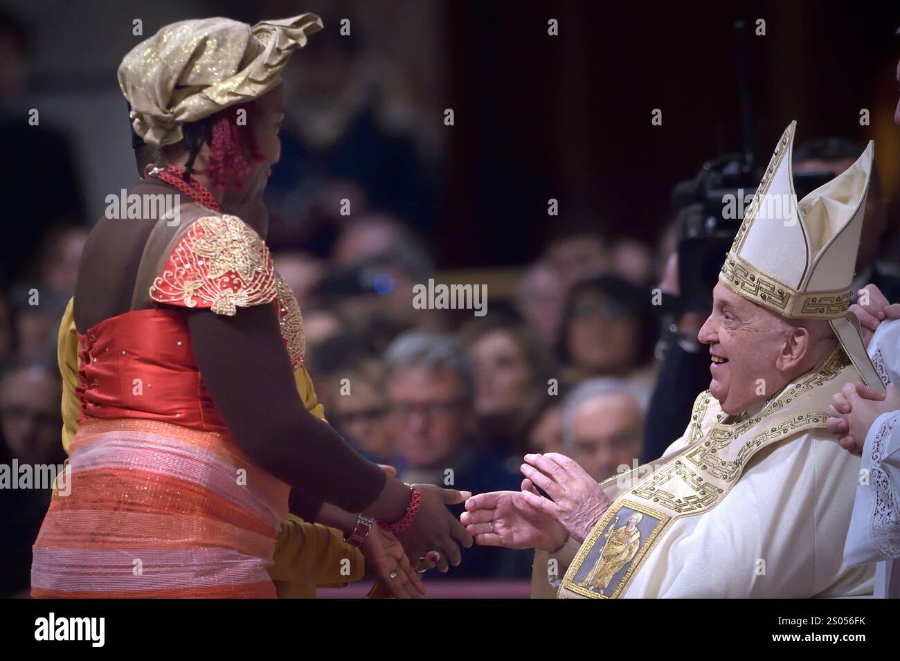 Pope Francis presides over the Christmas Eve mass at The St Peter's
