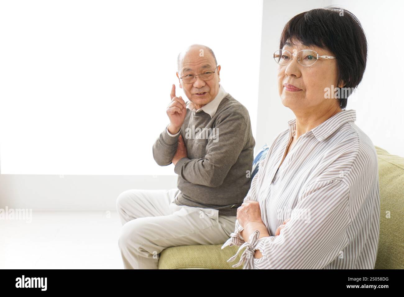 Marital quarrels and mature divorces Stock Photo