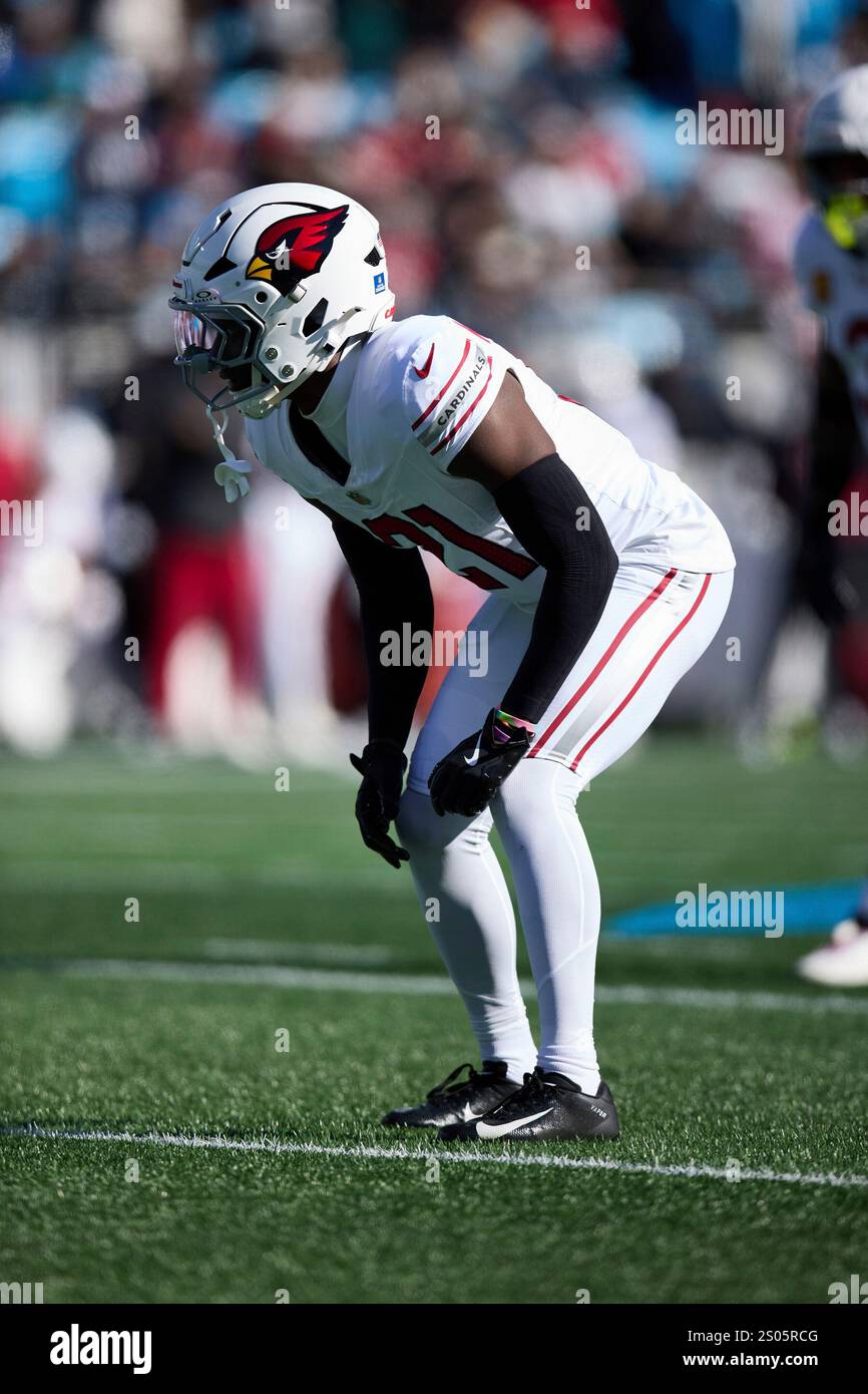 Arizona Cardinals cornerback Garrett Williams (21) lines up on defense ...