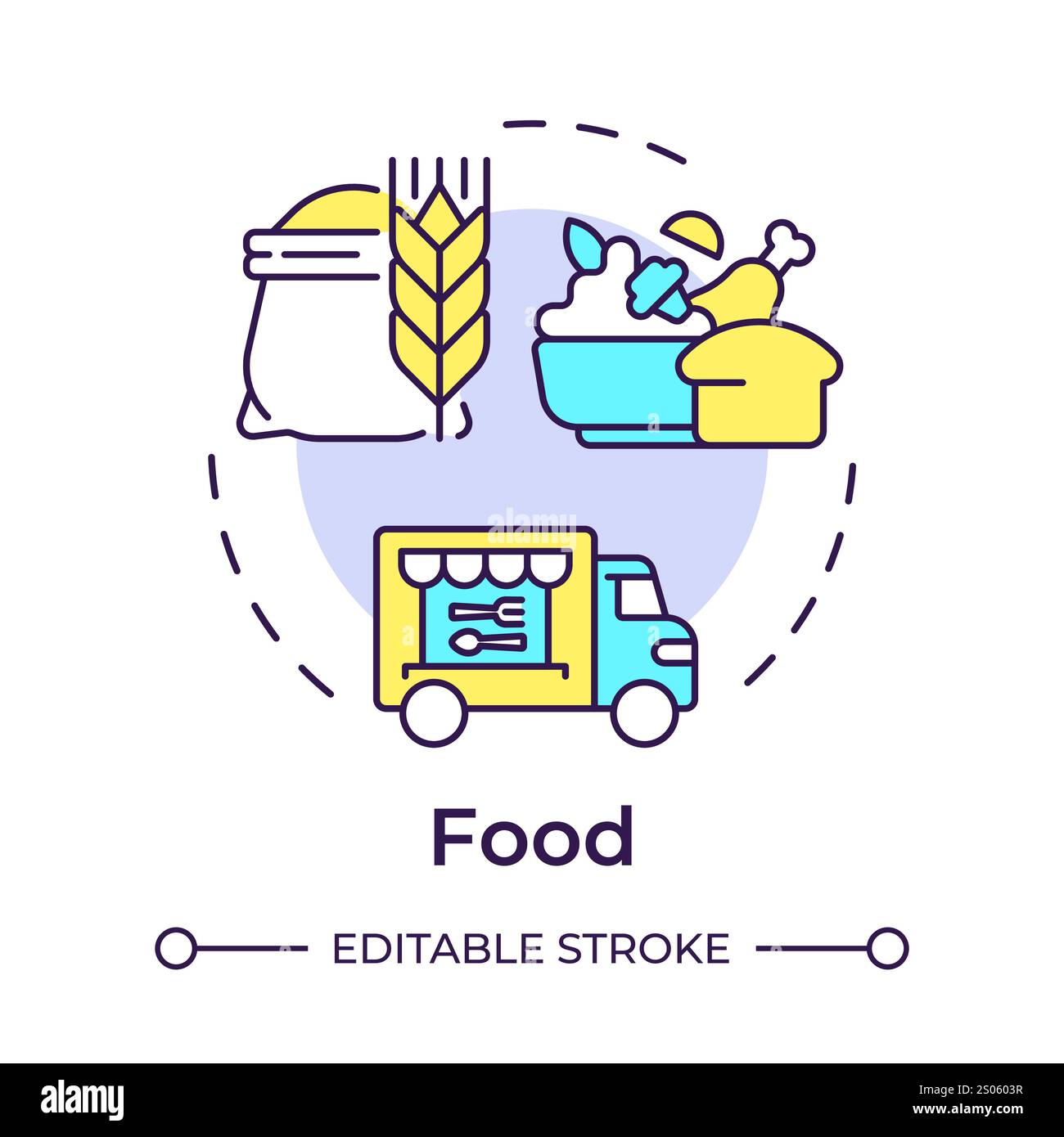 Food multi color concept icon Stock Vector Image & Art - Alamy