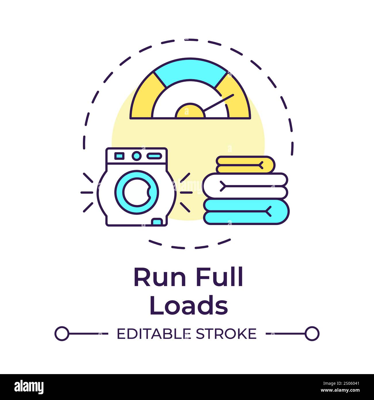 Run full loads multi color concept icon Stock Vector