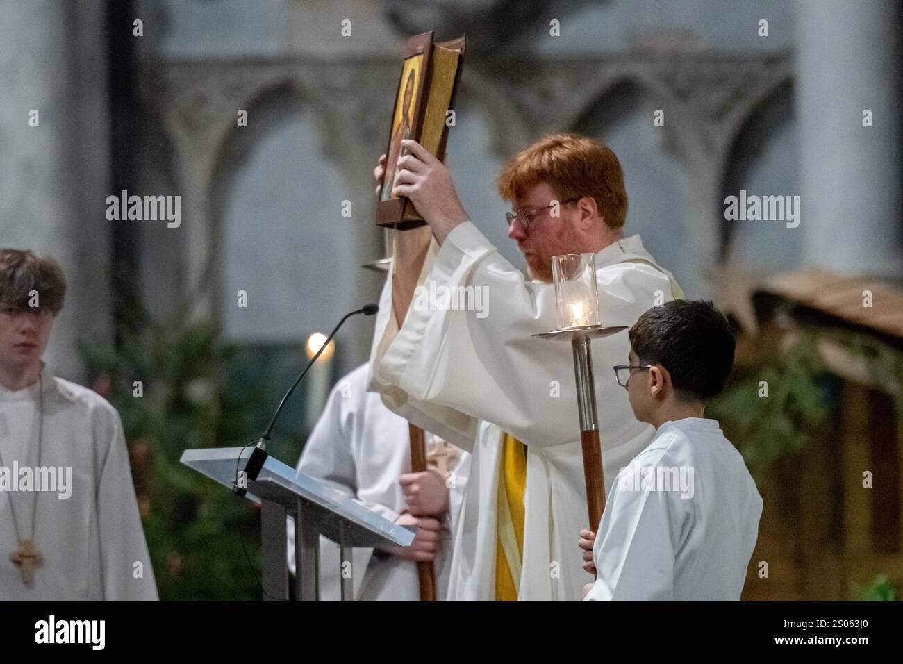 Picture of the midnight mass on Christmas eve in Mechelen, Tuesday 24