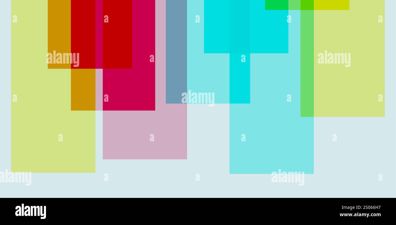 Rectangular Shapes, Layers, Riso Print Effect Graphics for Fabric ...