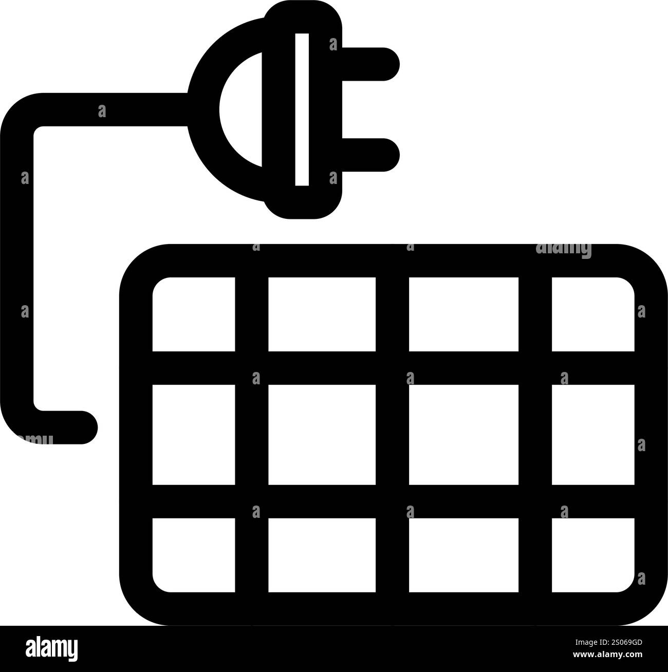 Solar panel symbol - renewable energy, sustainability and ecology icon ...