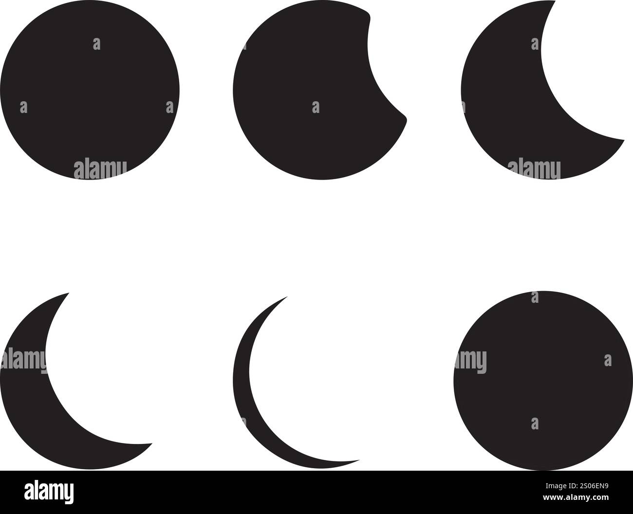 vector moon and moon phases Stock Vector Image & Art - Alamy