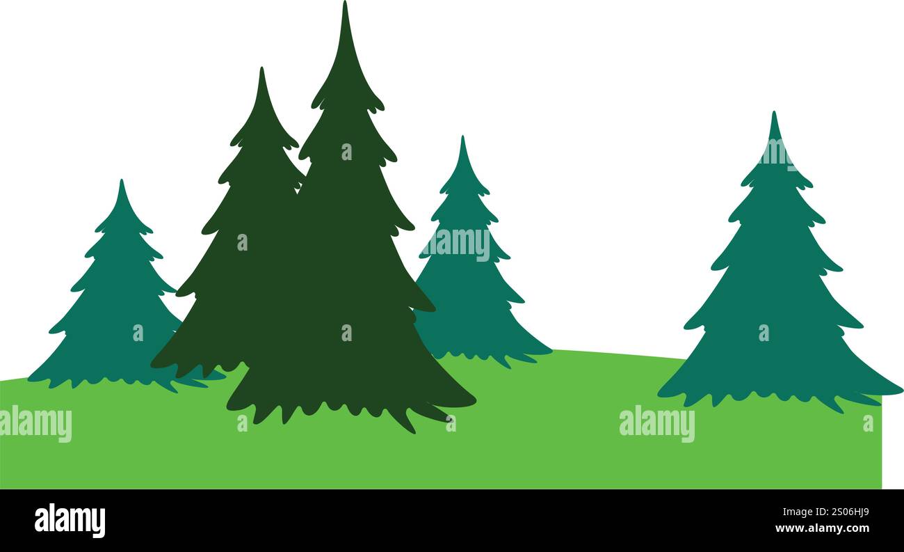 pine forest scene icon, vector Stock Vector Image & Art - Alamy