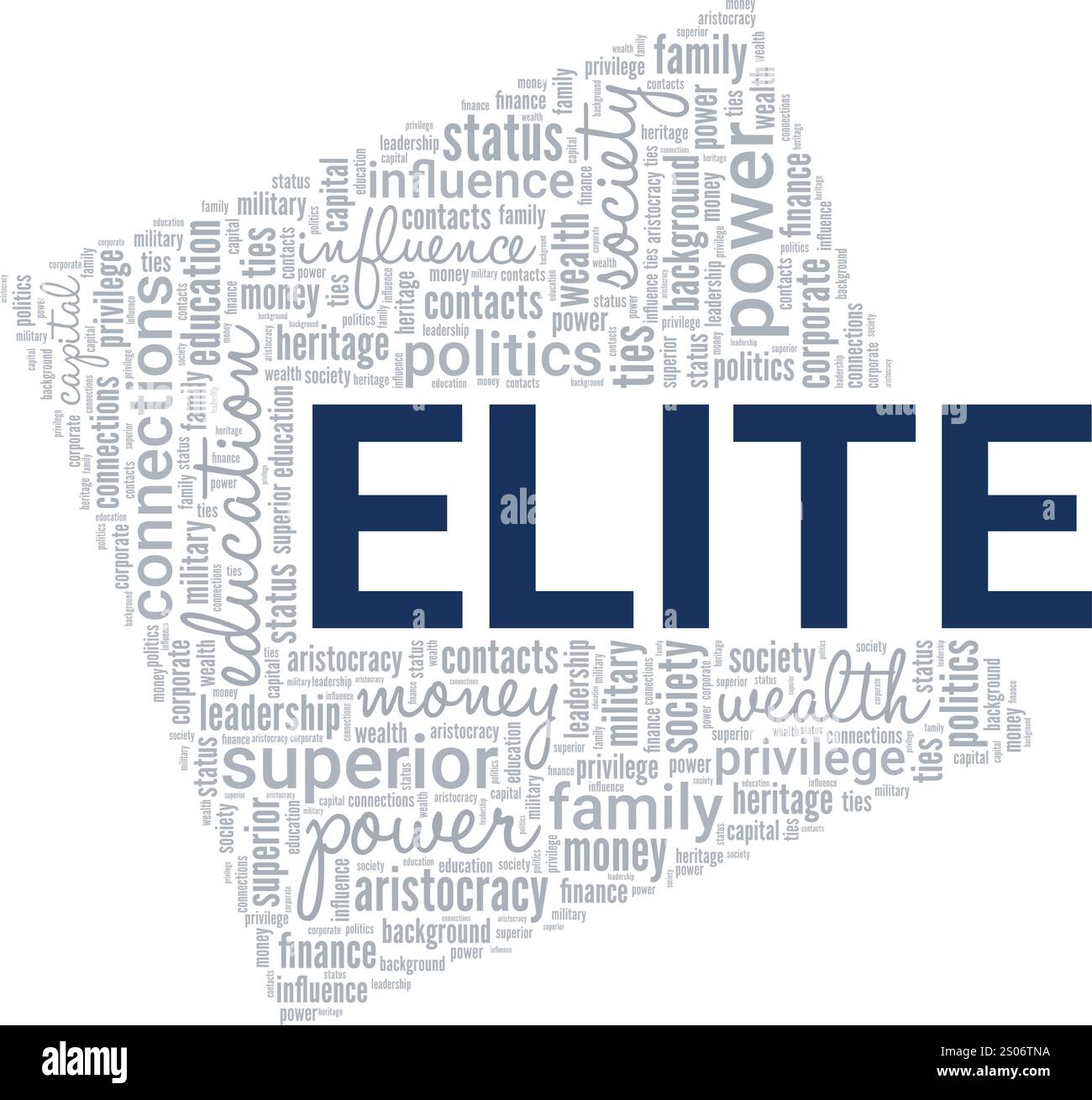 Elite word cloud conceptual design isolated on white background Stock ...