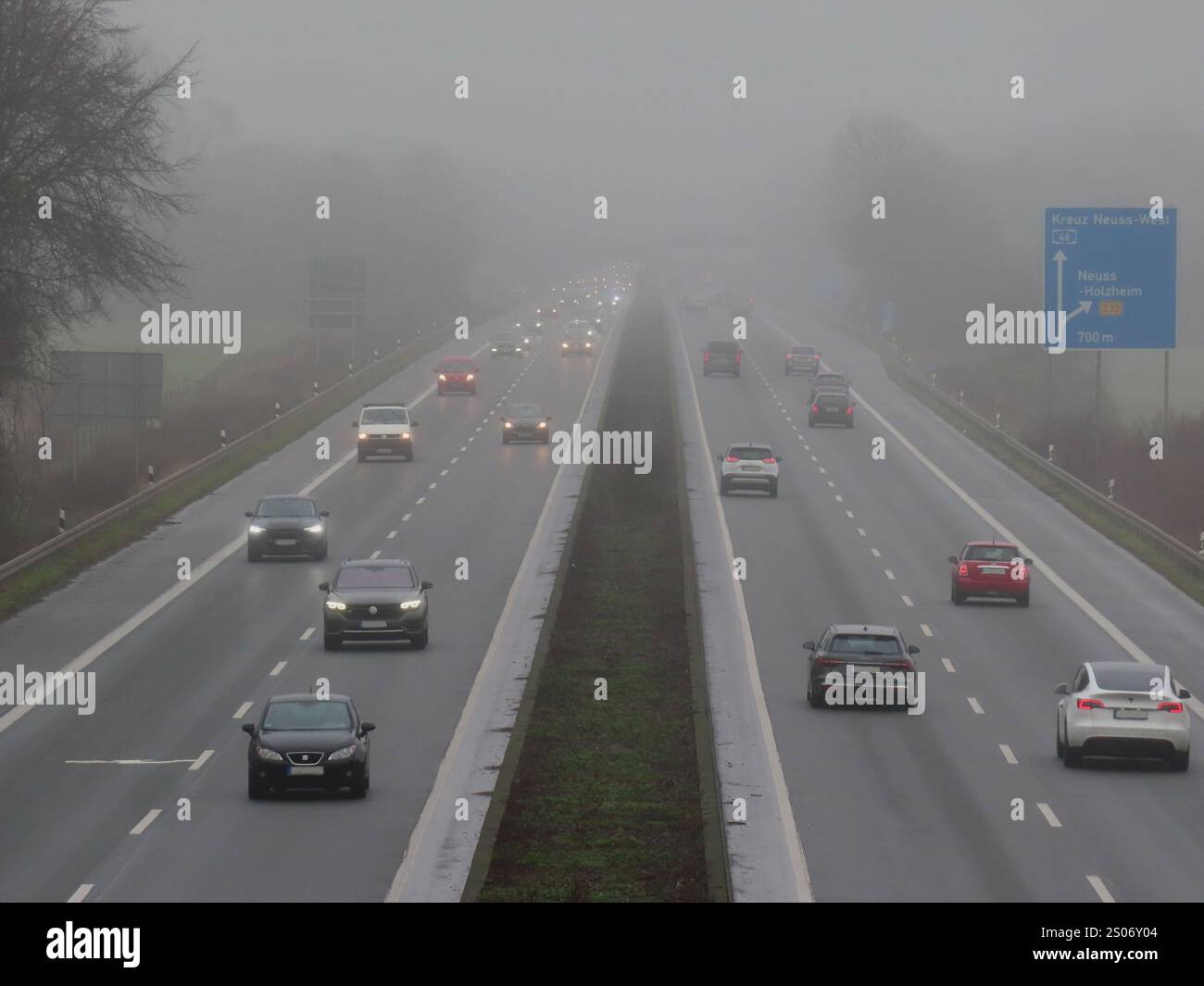 Nebel Auf Der Autobahn