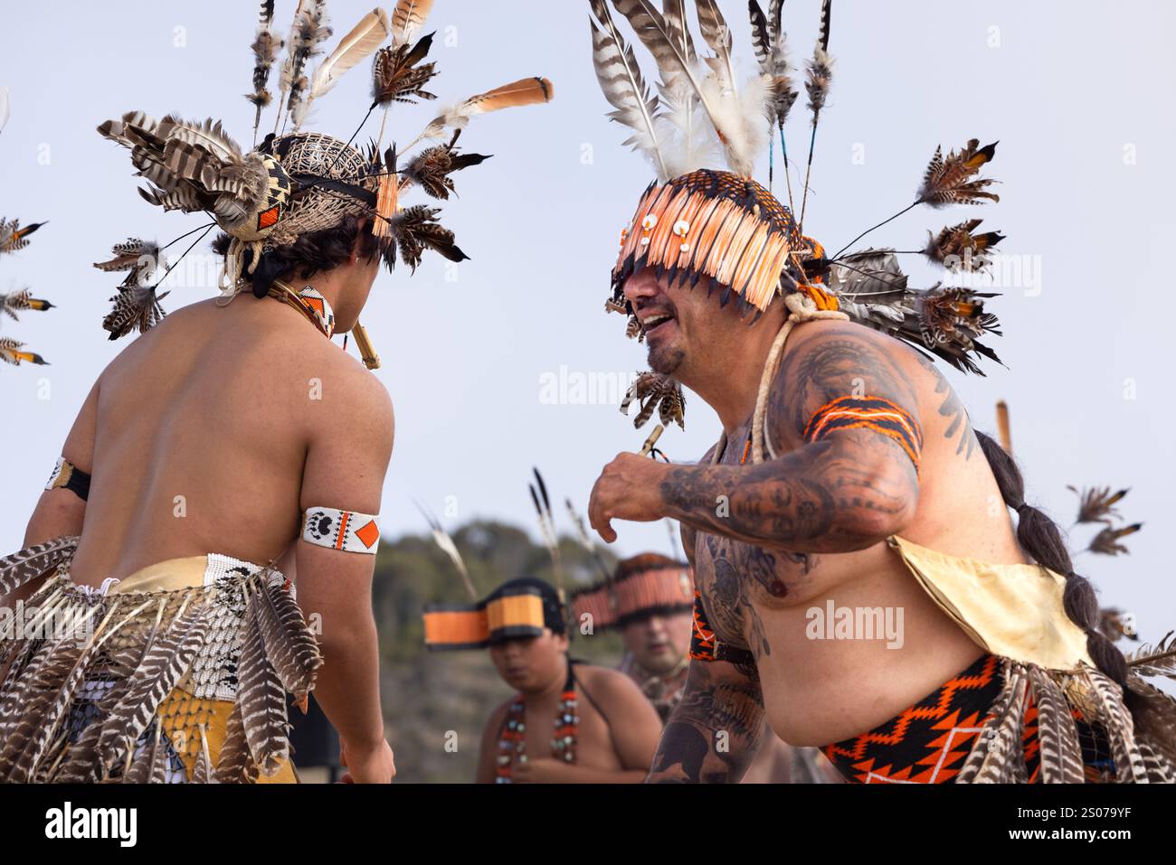 Sonoma County Pomo Dancers perform “Ocean Dance.” Credit: Tim Fleming/Alamy Live News Stock Photo