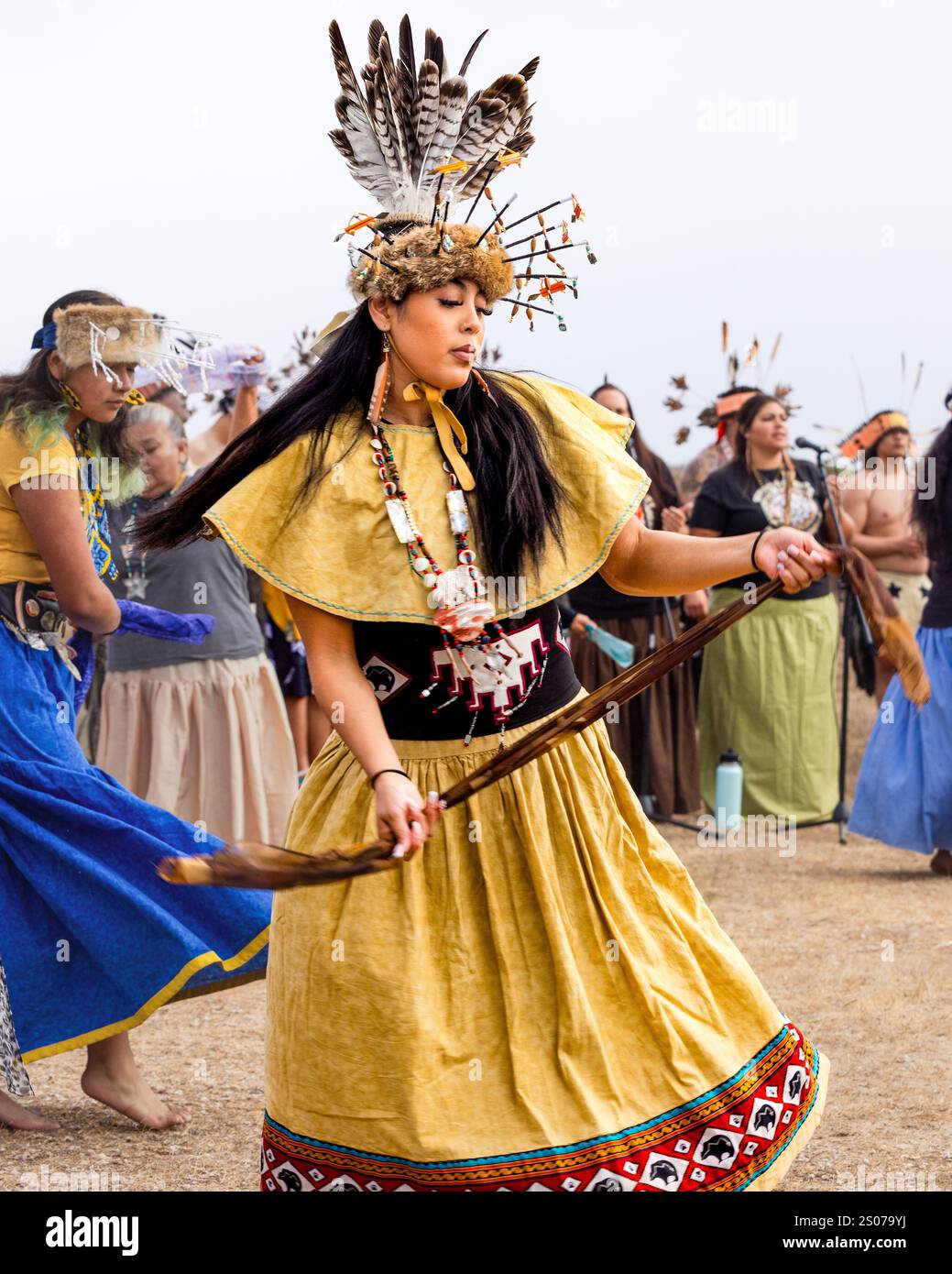 Sonoma County Pomo Dancers perform “Ocean Dance.” Credit: Tim Fleming/Alamy Live News Stock Photo