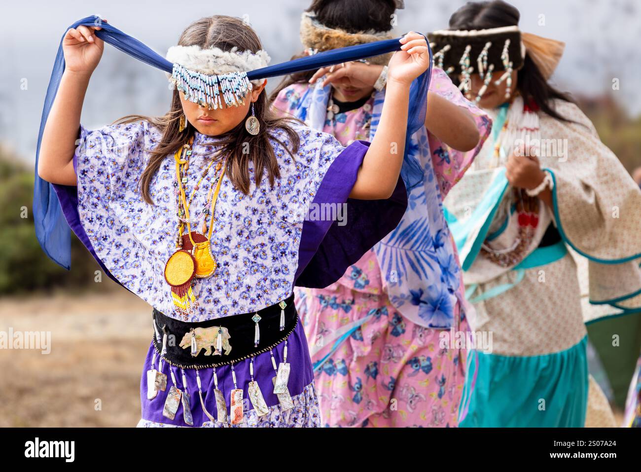 Sonoma County Pomo Dancers perform “Ocean Dance.” Credit: Tim Fleming/Alamy Live News Stock Photo