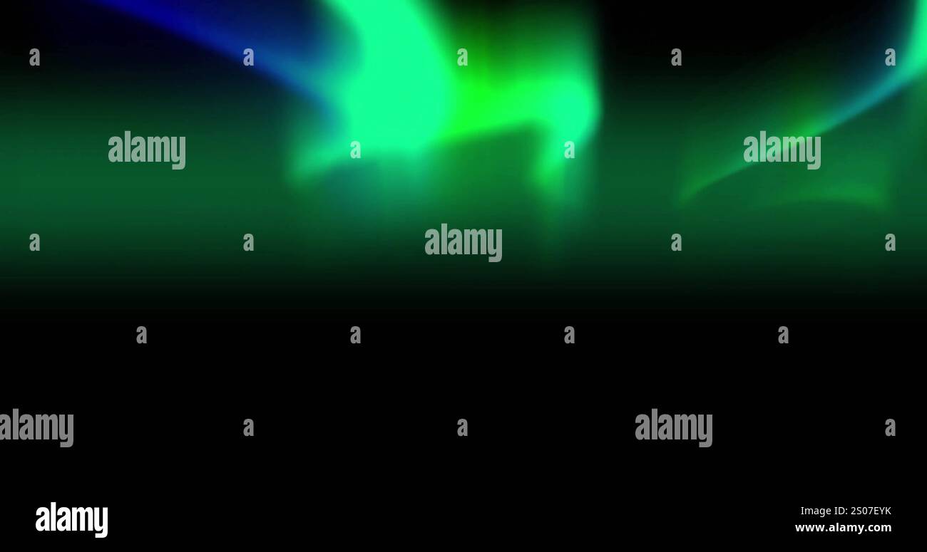 Image of aurora borealis in christmas winter scenery background Stock Photo