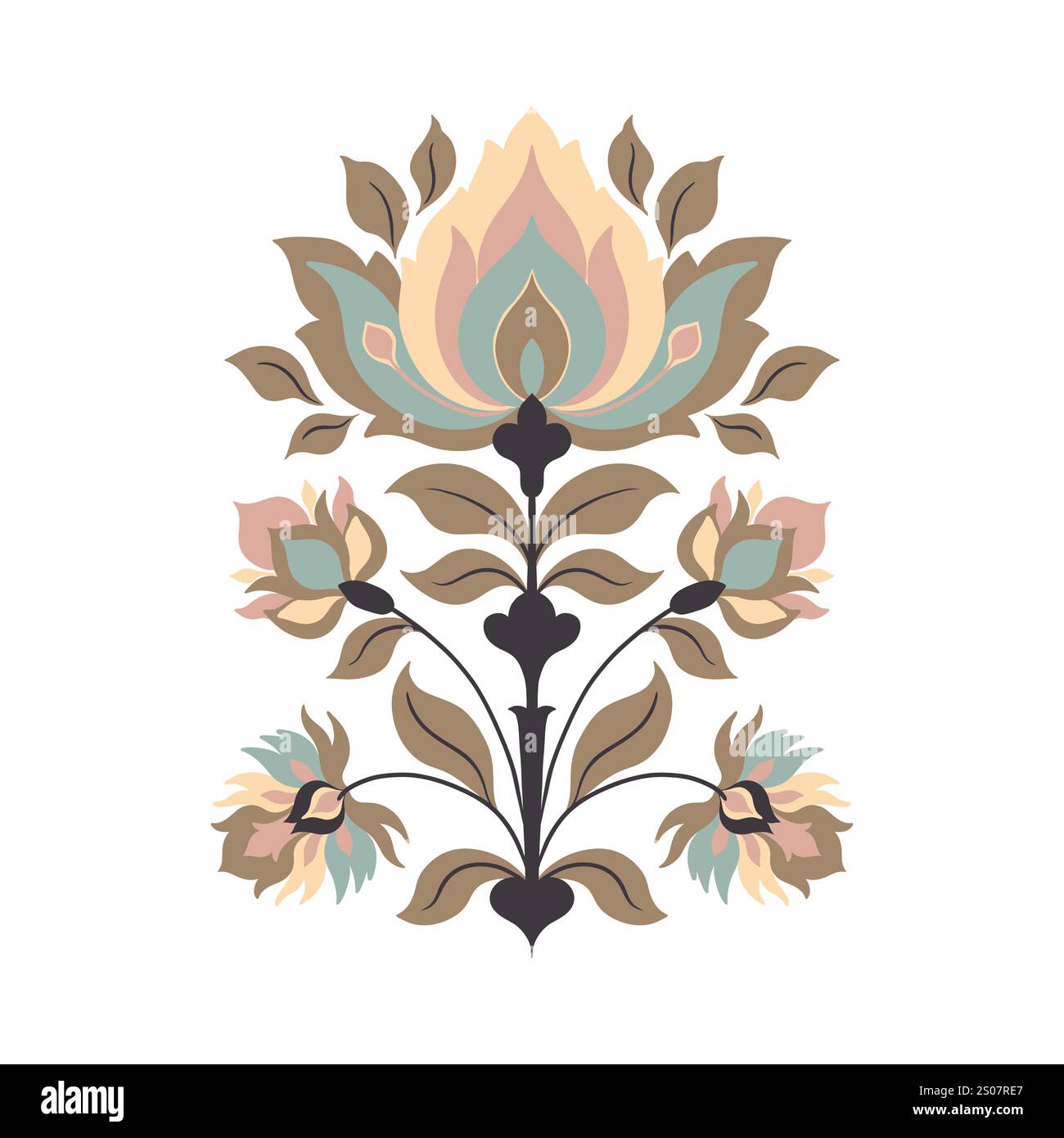 Vintage flower drawings hi-res stock photography and images - Alamy