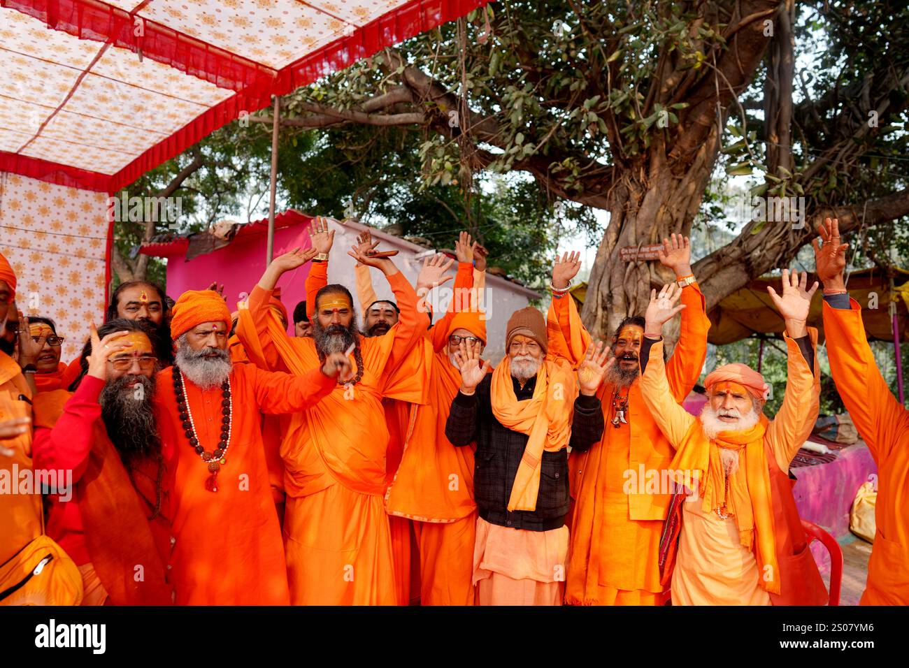 Indian Sadhus Hindu Holy Men Of Shree Panchagni Akhada Take Out A Indian Sadhus Hindu Holy Men Of Shree Panchagni Akhada Take Out A