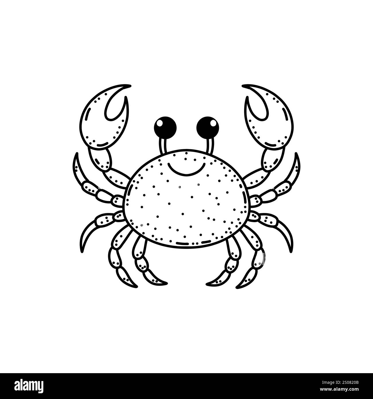 Crab drawn in black Stock Vector Images - Alamy
