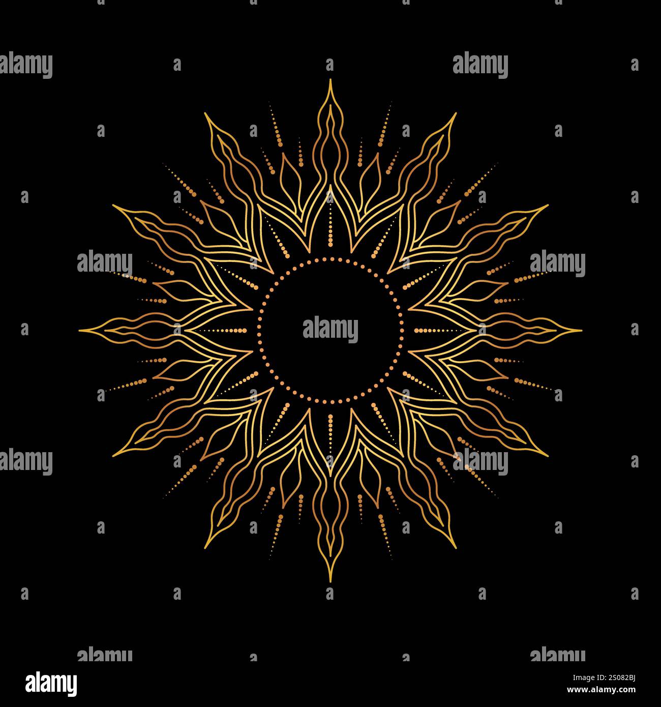 Esoteric sun in line art style Stock Vector Image & Art - Alamy