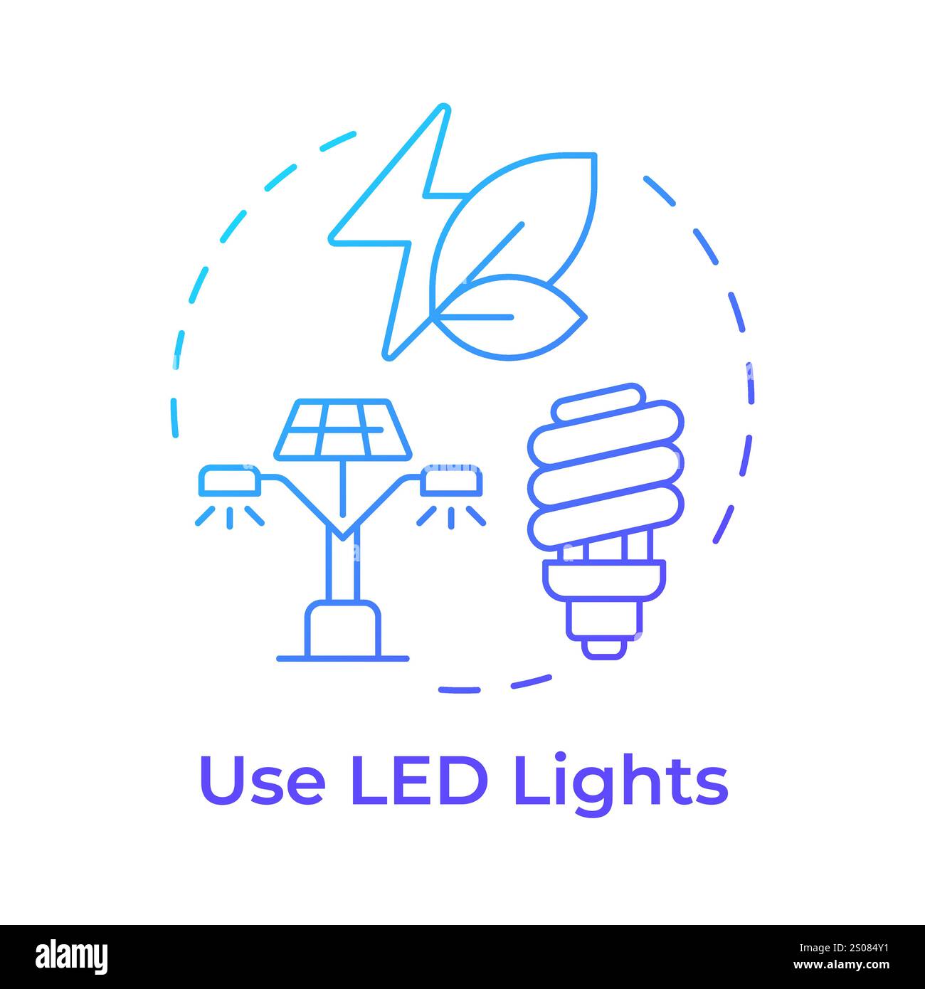 Use LED light blue gradient concept icon Stock Vector Image & Art - Alamy
