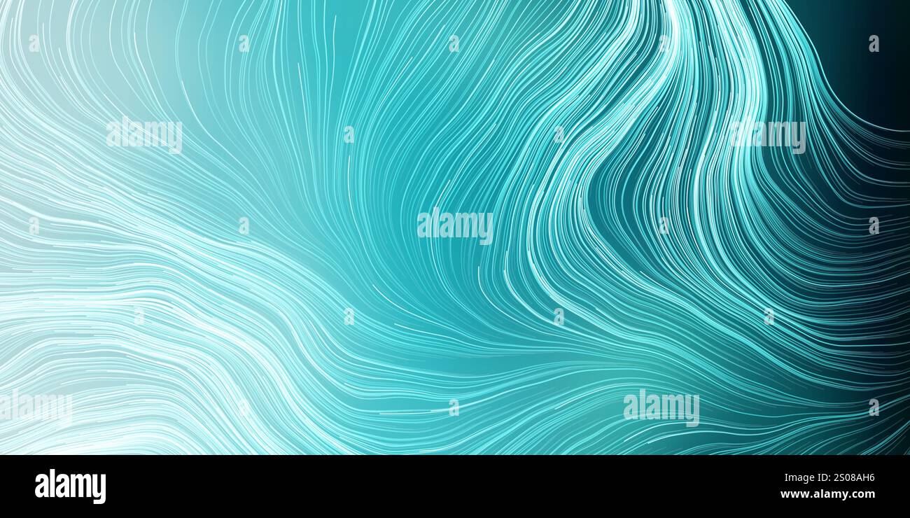 Linear background moving blue lines Stock Vector Images - Alamy