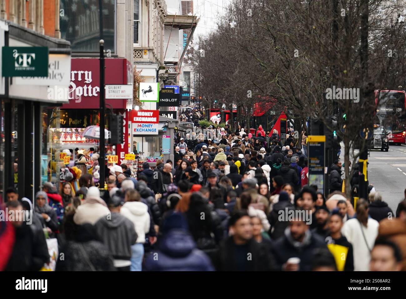 Shoppers on Oxford Street, London, during the Boxing Day sales. Picture