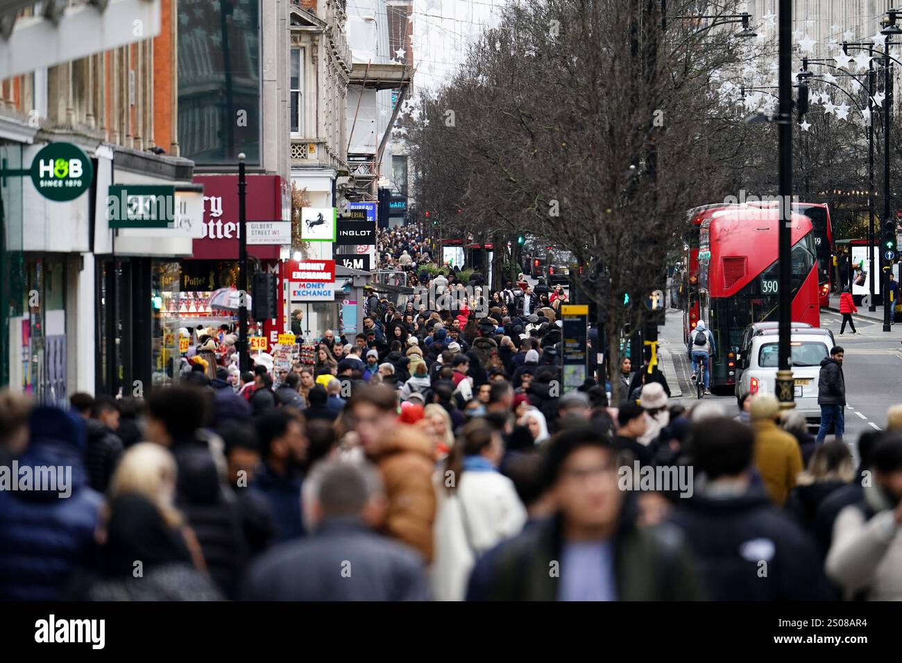 Shoppers on Oxford Street, London, during the Boxing Day sales. Picture