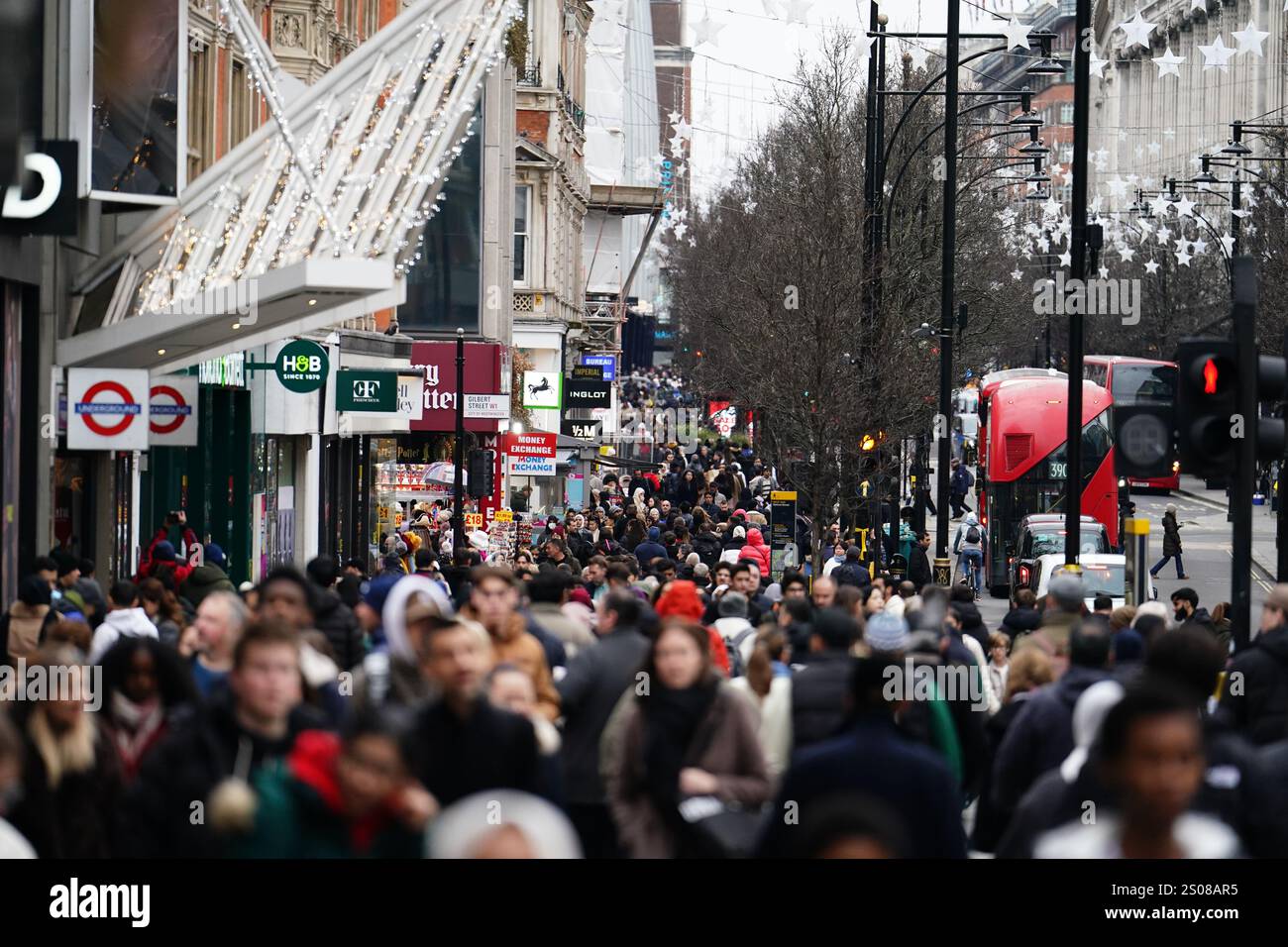 Shoppers on Oxford Street, London, during the Boxing Day sales. Picture