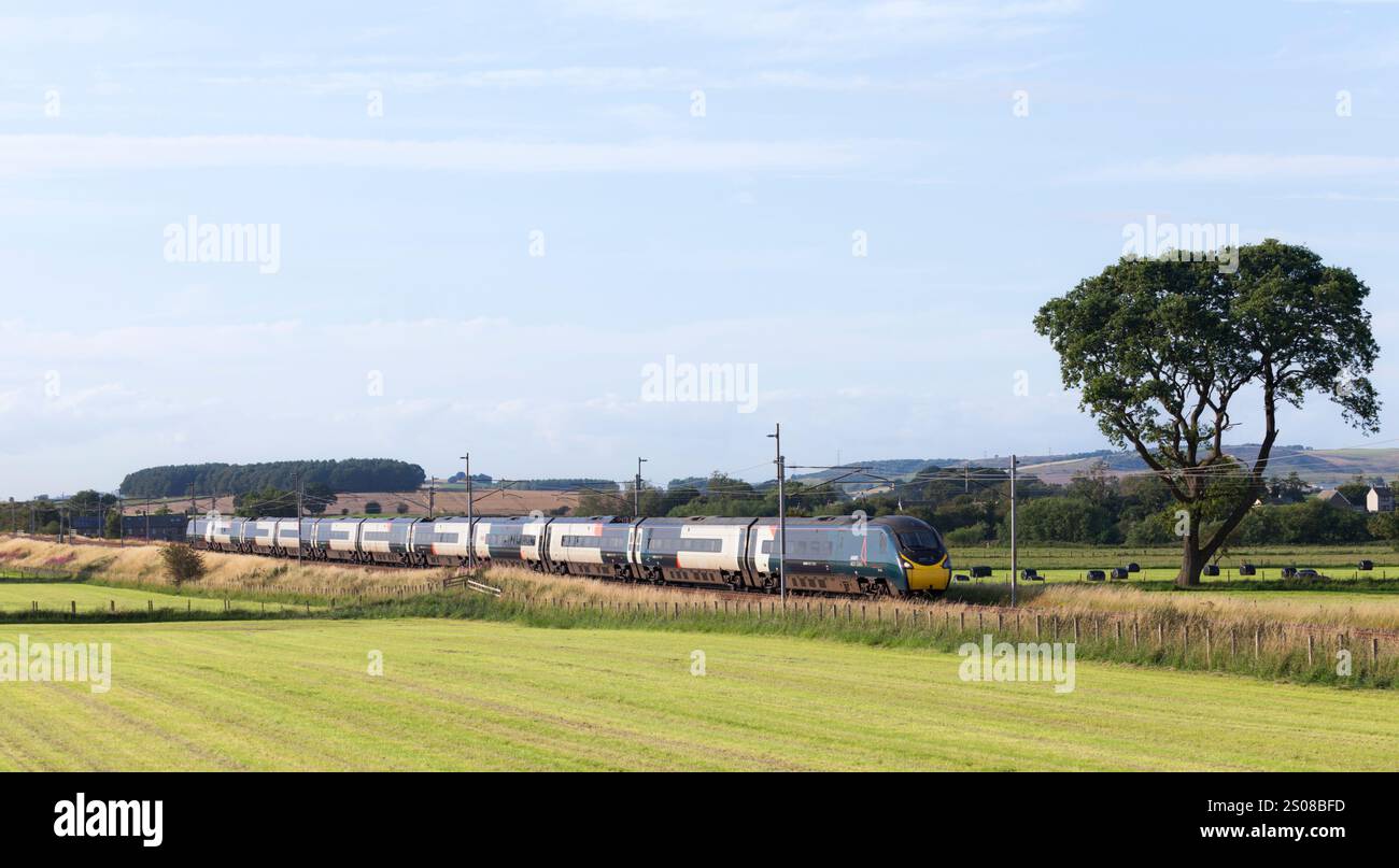 Avanti west coast class 390 Pendolino train passing the countryside at ...