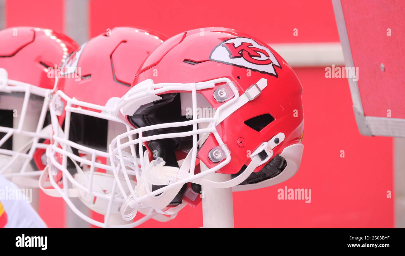 December 25, 2024 Chiefs helmet during the Steelers vs Chiefs in