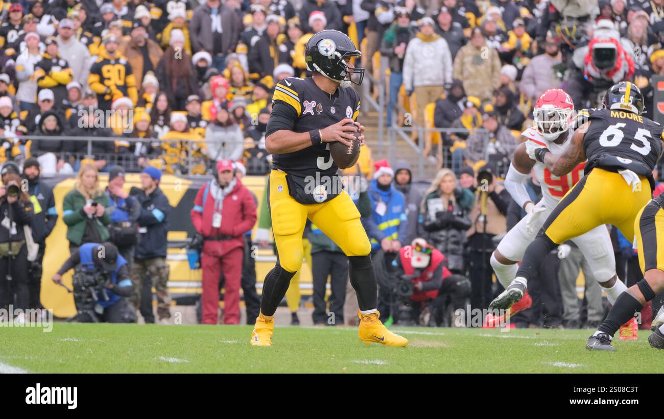 December 25, 2024 Russell Wilson 3 during the Steelers vs Chiefs in