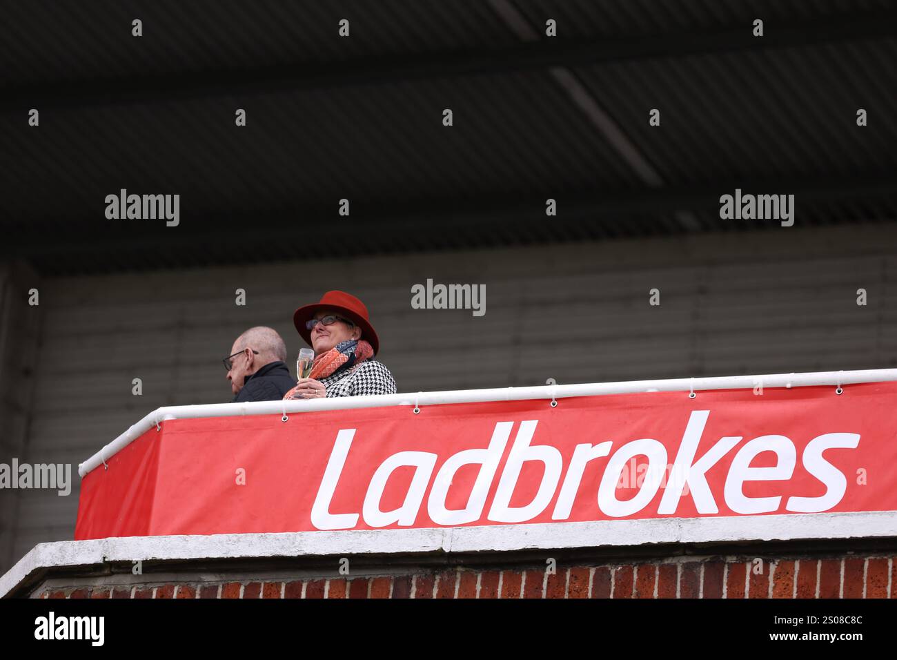A general view of racegoers on King VI Chase Day at Kempton Park