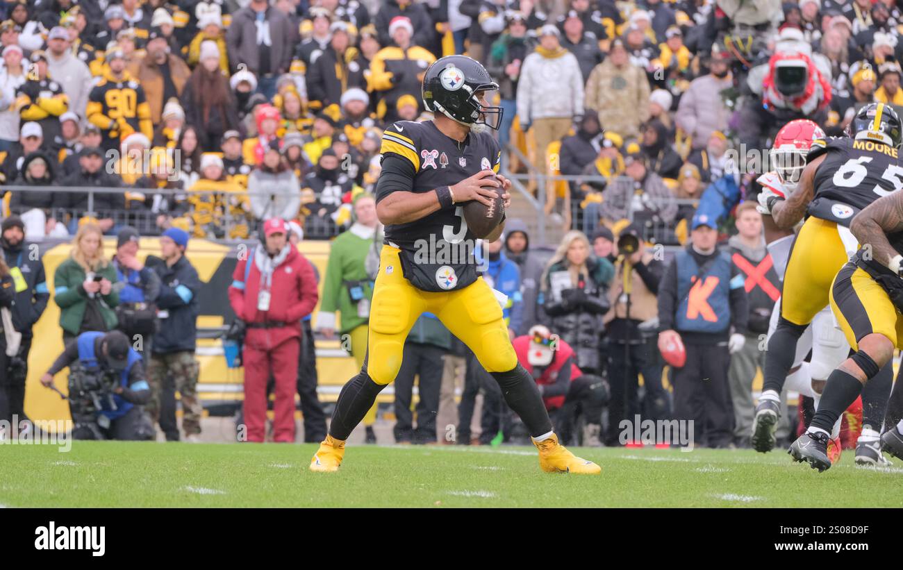 December 25, 2024 Russell Wilson 3 during the Steelers vs Chiefs in