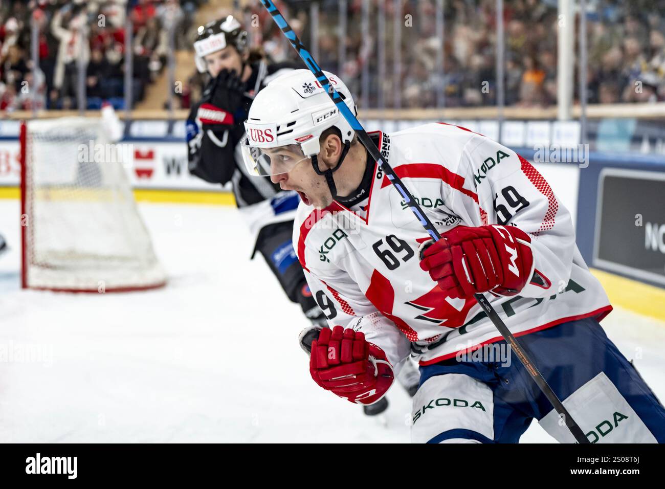Radil Lukas, HC Pardubice, celebrates during the game between