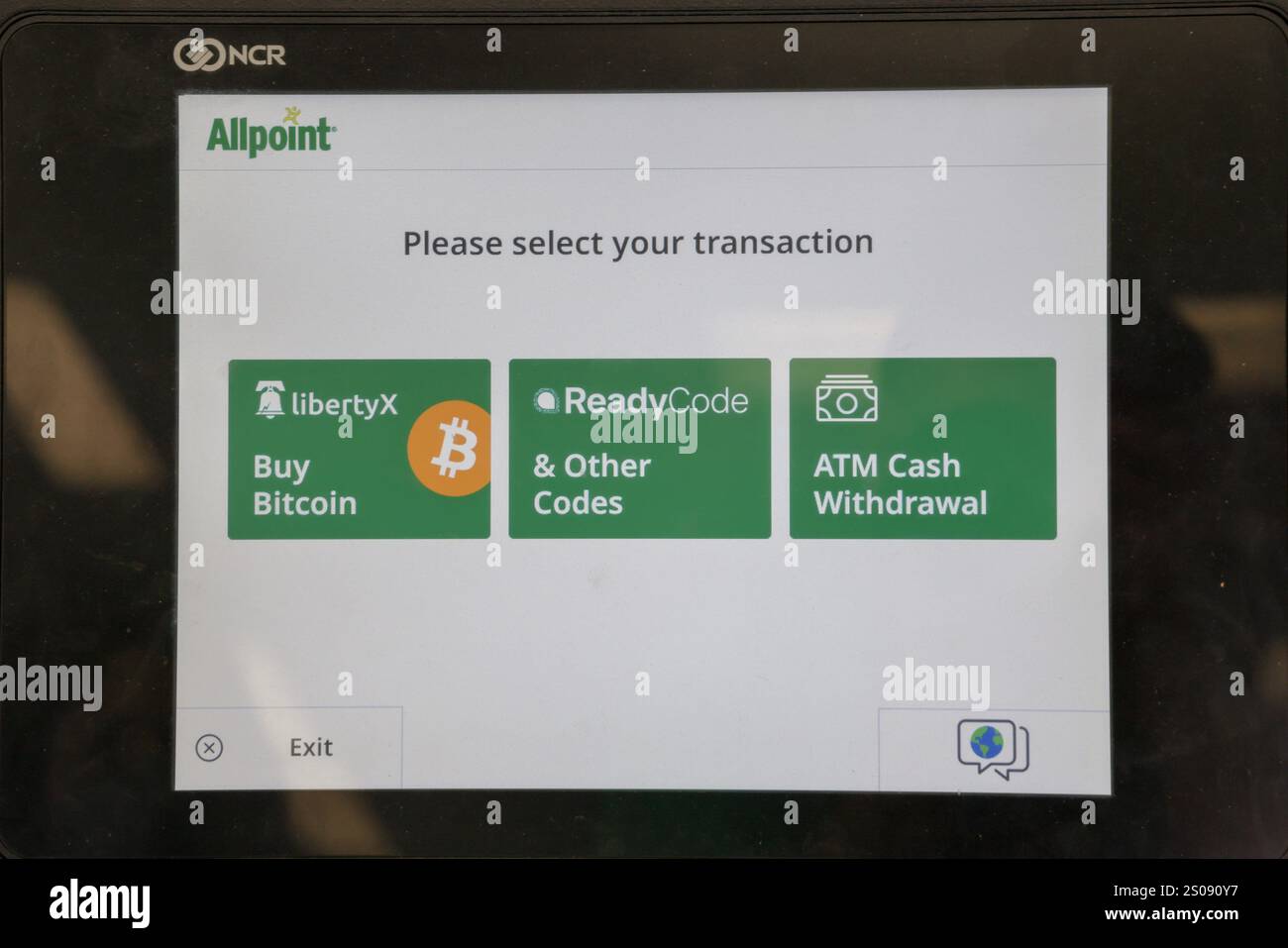 A Bitcoin ATM is stationed near the front door of a CVS Pharmacy in ...