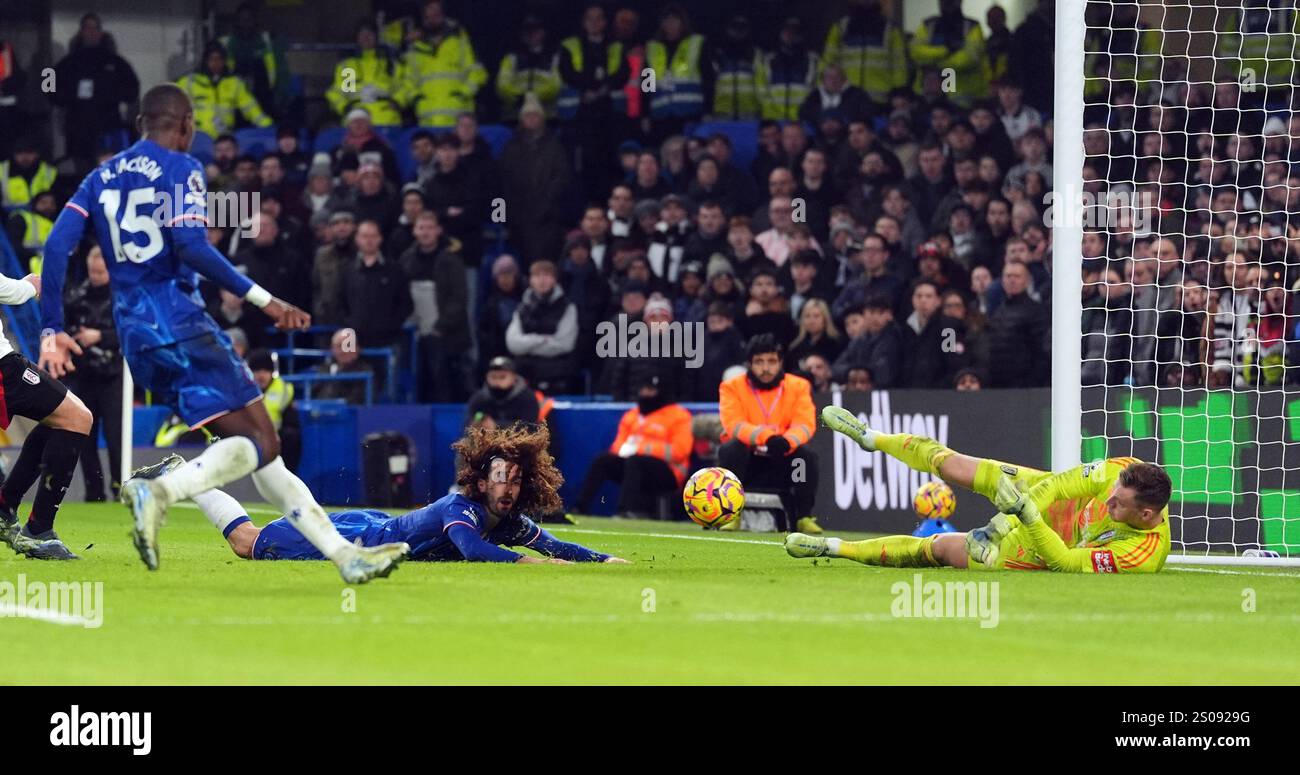 Chelsea's Marc Cucurella with an attempt on goal during the Premier