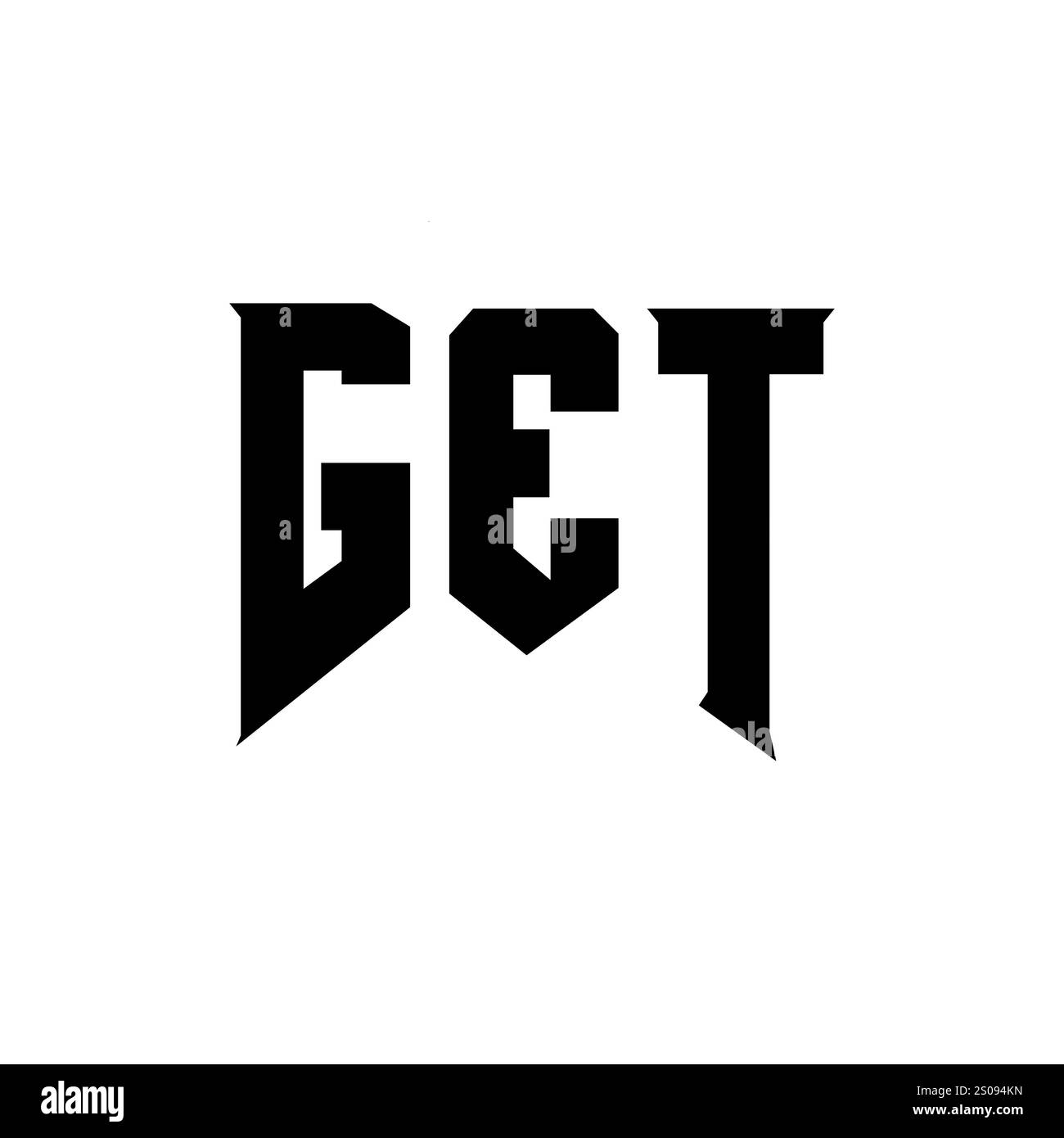 GET letter logo design for technology company. GET logo design black ...